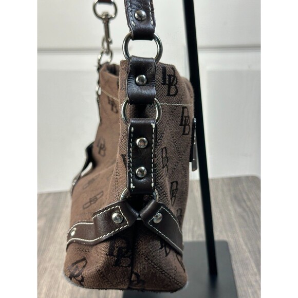 Dooney & Bourke Monogram Brown/Chocolate Small Hobo Shoulder Bag Authentic - Picture 15 of 16